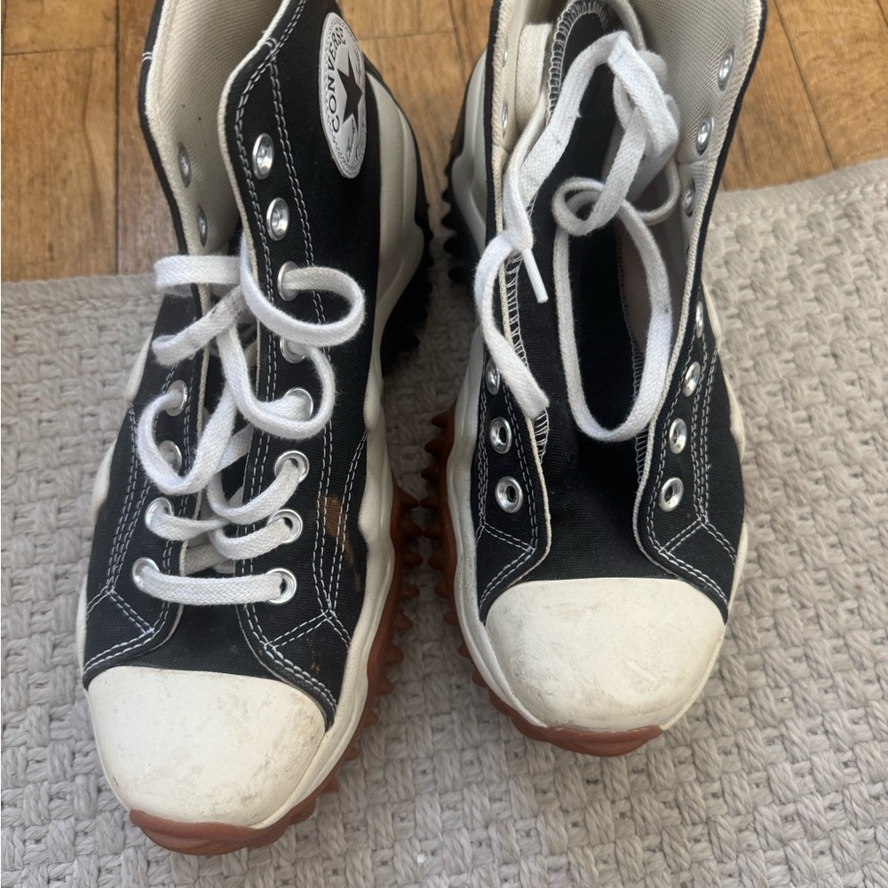 Converse Run Star Motion Black and White High-Top Lace-Up Sneakers